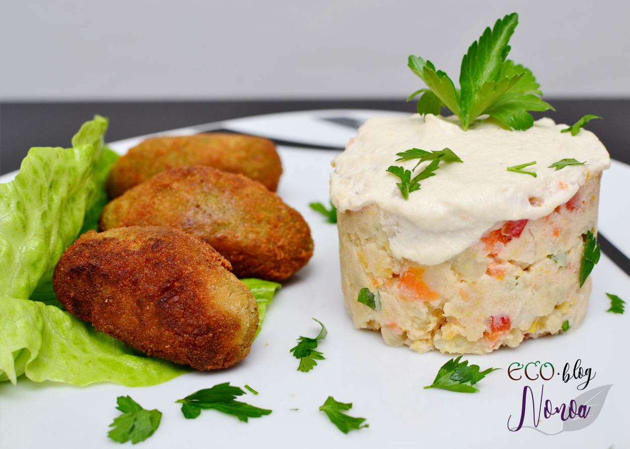 Croquetas veganas de espinacas y champiñones