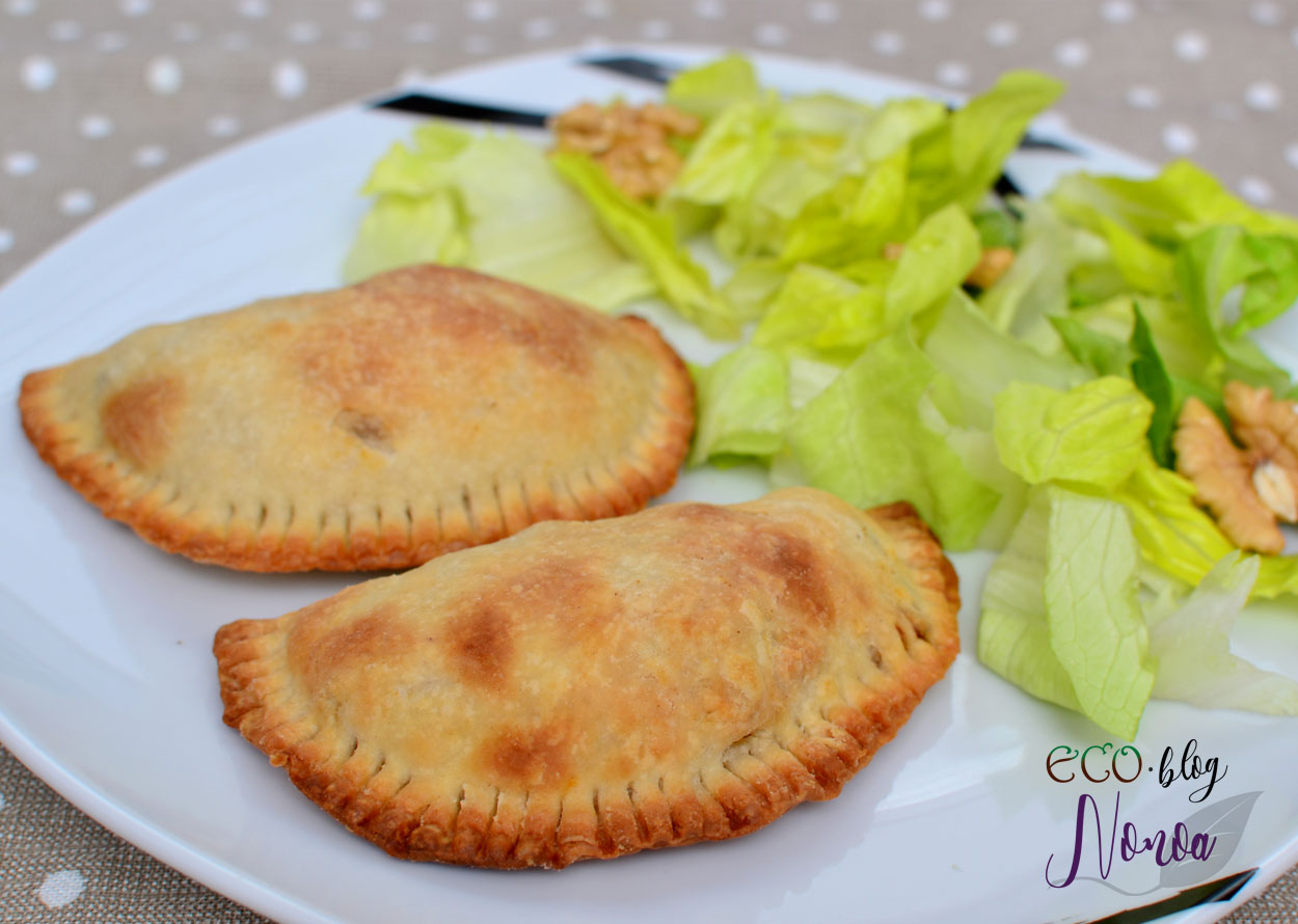 Empanadillas veganas de soja texturizada y berenjena