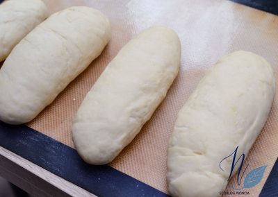 Pan de viena vegano - Pan de perrito caliente - Dejamos levar 30 minutos más hasta duplicar volumen